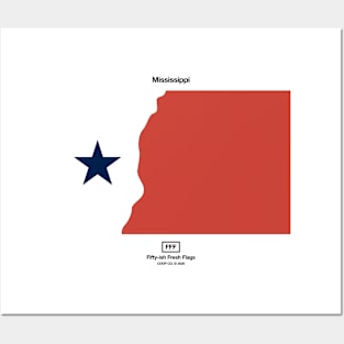 Fifty-ish Fresh Flags - Mississippi Posters and Art